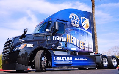 Swift unveiled its Truckers Against Trafficking wrap on a 2021 Freightliner Cascadia last week.