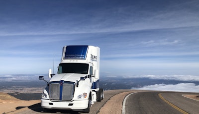Peterbilt’s partner company, Kenworth, announced this week that its T680 fuel cell tractor also made the climb at Pikes Peak which makes perhaps for an interesting symbolic gesture regarding the increasing ascendency of alt fuel trucks and vans.