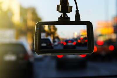 dash camera in use during heavy traffic