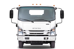 Front of 2022 Isuzu N-Series diesel truck
