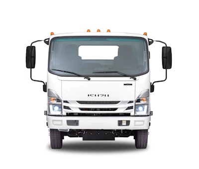 Front of 2022 Isuzu N-Series diesel truck