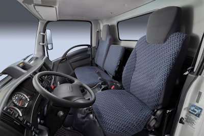 Inside 2022 Isuzu N-Series truck