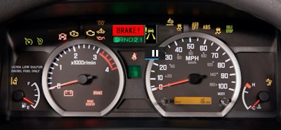 Dashboard of Isuzu N-series diesel truck