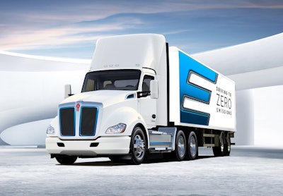 New, white Volvo FMX heavy duty truck for construction parked on a
