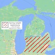 Michigan's spring weight restrictions took effect in the shaded areas on March 1.