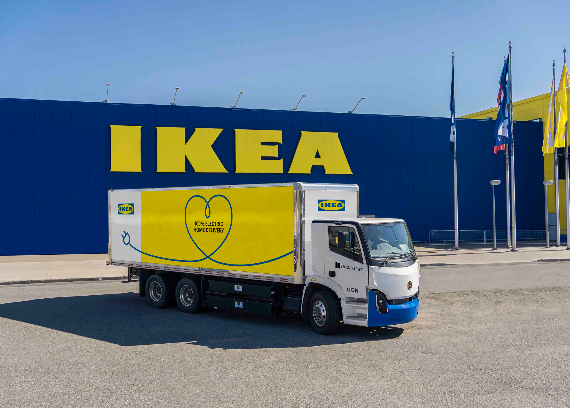 IKEA and Second Closet will add 15 Lion Electric trucks to its last-mile delivery fleet this year.