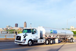 Renewable Energy Group and Optimus Technologies have enabled fleets to run on 100% biodiesel. REG's own trucks have been running on B100, including the Volvo VNR above, thanks to Optimus' Vector System.