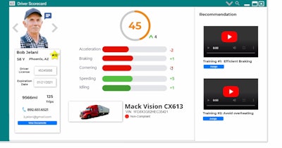 The EOX Vantage platform has a driver scorecard feature that fleets can use to normalize data from multiple telematics systems.