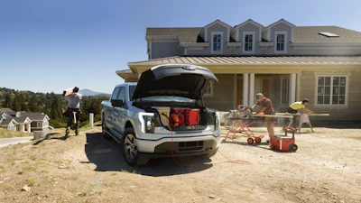 Fleets that were shown the 14-cubic foot Mega Power Frunk in the 2022 Ford F-150 Lightning 'were floored,' said Ford's general manager of commercial business, Ted Cannis. “They appreciated the ability to quickly lock their tools and gear up front, while saving their cargo bed for supplies and other equipment to get the job done.'