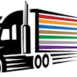 Truck and multi-color trailer