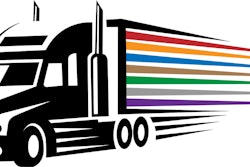 Truck and multi-color trailer