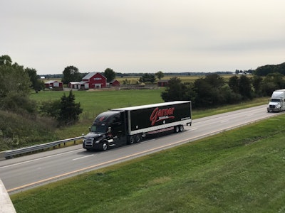 garner truck on rural roadway