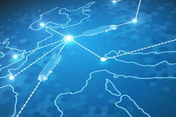 trucks on dotted lines with connecting dots