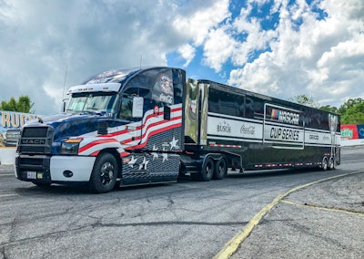 Mack's custom-wrapped Anthem model for the annual NASCAR Salutes Together with Coca-Cola.