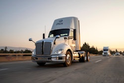 autonomous truck on roadway