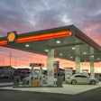 shell station gas pump area