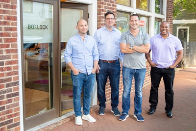 BoxLock employees outside of building having picture taken
