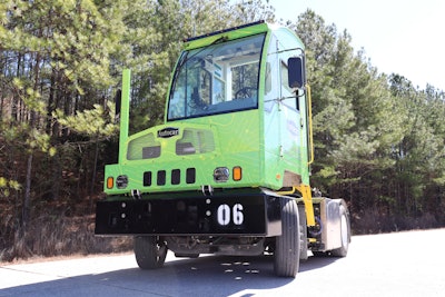 Autocar introduced an all-electric version of its ACTT terminal tractor.