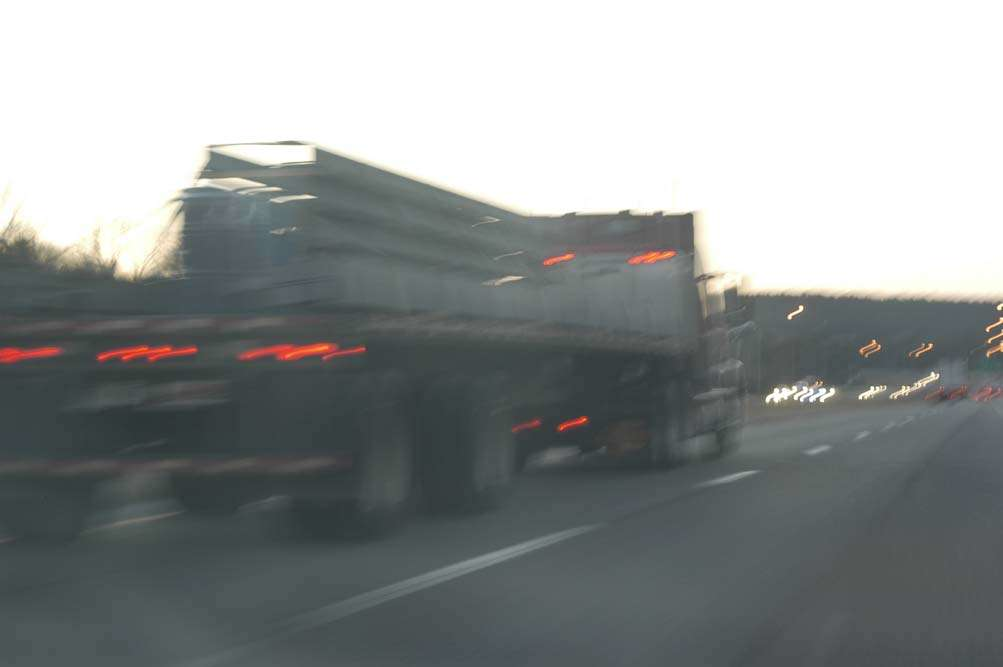 Flatbed Rear View Highway