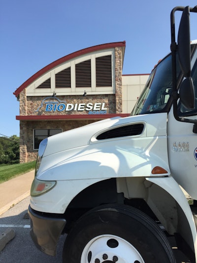 truck in front of national biodiesel board building