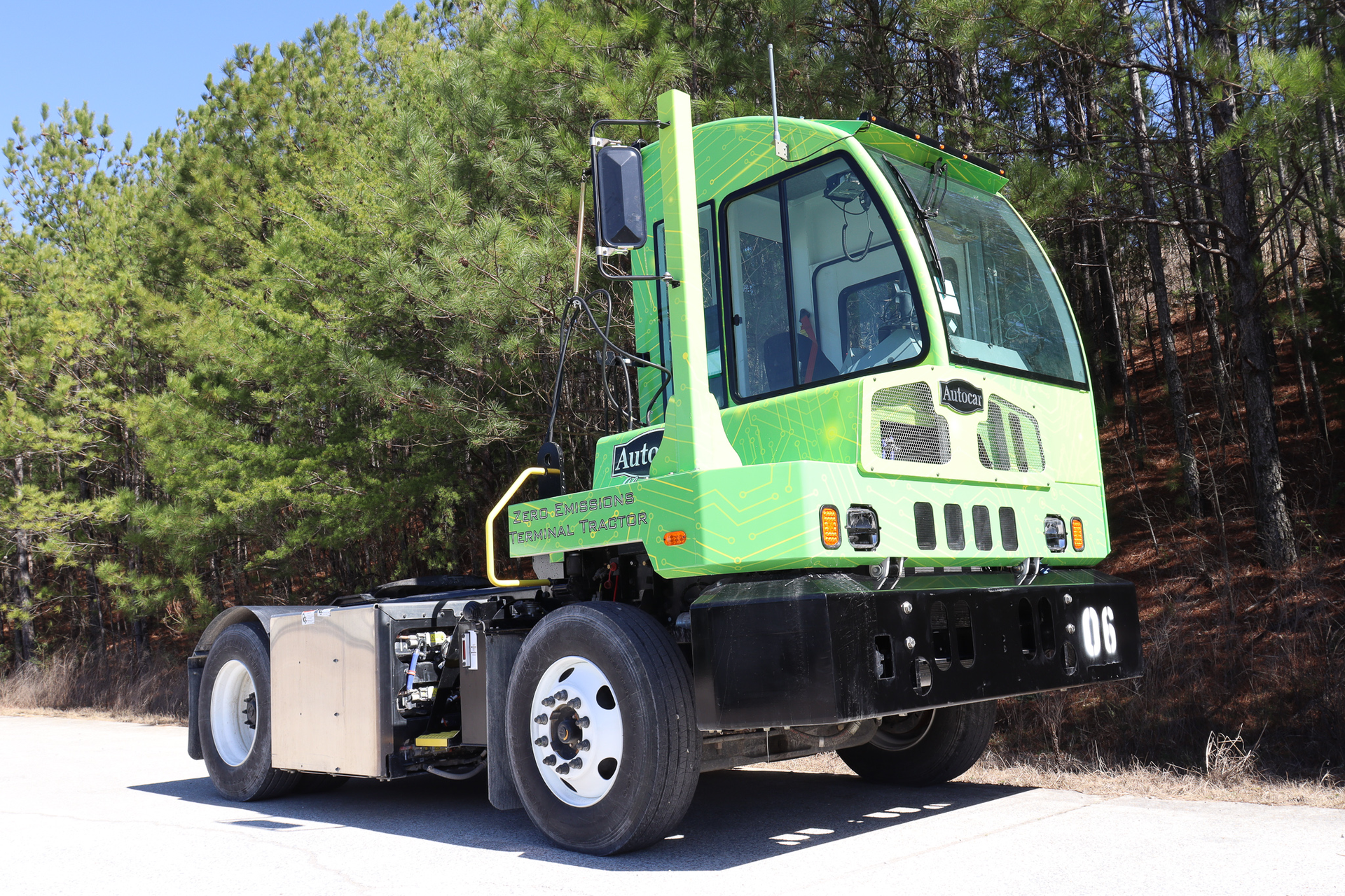 Autocar's all-electric E-ACTT terminal tractor rolls out later this year.
