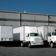 trucks and trailers at a loading dock