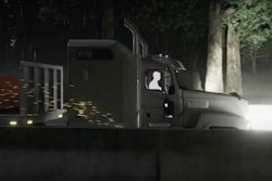 simulation of truck crash at night