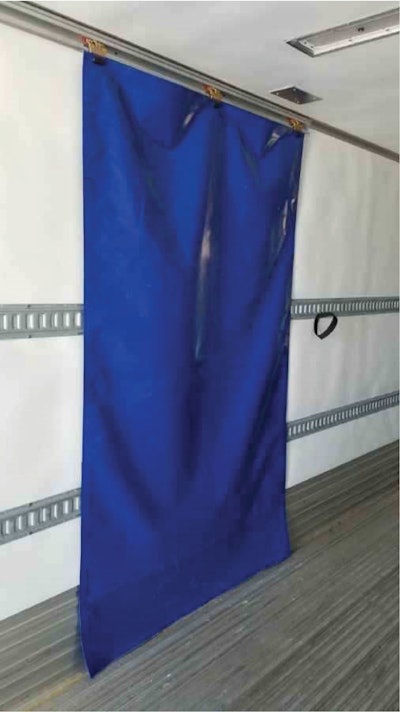 The Kold-Front Refrigerated Curtain System kit includes an 84-inch Kin-Slider aluminum roller track; three five-wheel rollers; standard-sized 26 oz. PVC commercial-grade curtain – 60 inches wide by 102 inches long, ballast-weighted; and four hook and loop fasteners.