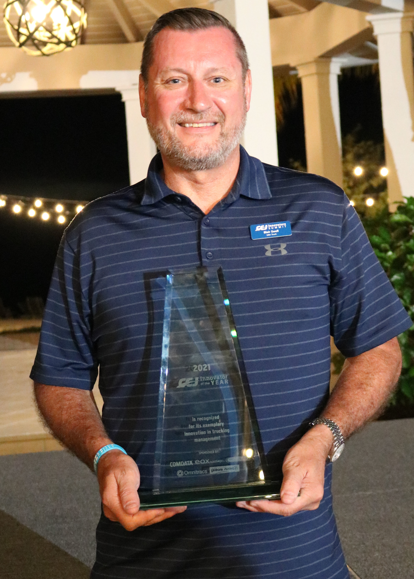 USAT Capacity Solutions was selected by CCJ editors as the 2021 CCJ Innovator of the Year at the 17th annual CCJ Innovators Summit in Key Largo, Florida. Accepting the award on the company's behalf was Blair Ewell.