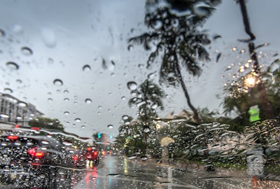 rain drops on a windshield