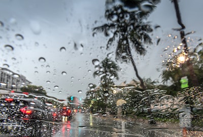 rain drops on a windshield