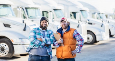 Two truck drivers