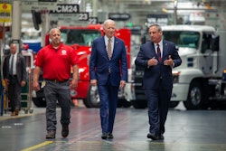 President Joe Biden at Mack Trucks