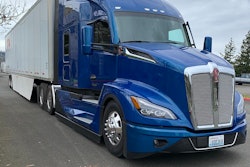 blue Kenworth T680 truck