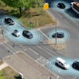 connected vehicles on road