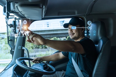 futuristic truck driver