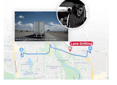 Fleet Complete's new Vision 2.0 dashcam uses AI to detect driver distraction and drowsiness.