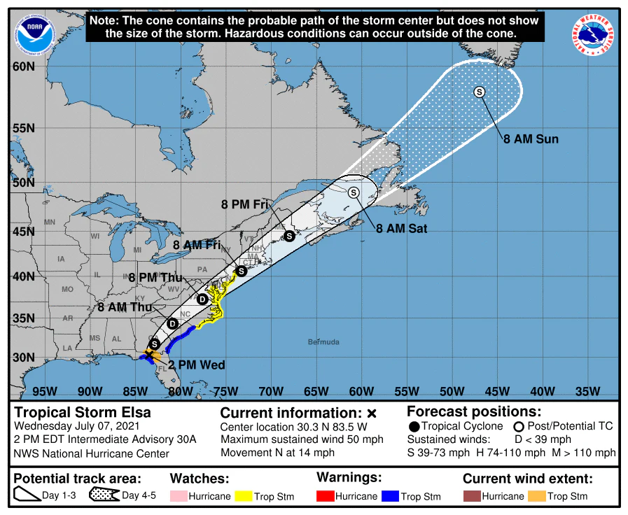 Hours regs suspended in parts of Florida, Georgia for Tropical Storm Elsa - Vimarsana News