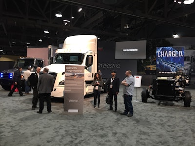 The Advanced Clean Transportation Expo, shown here in 2019, will resume this Monday in Long Beach, Calif. following last year's cancellation during the first wave of COVID. Attendees will be required to wear masks per California law. Buffets have been nixed and registration desks have been spread out to help encourage social distancing.