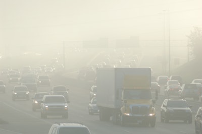 traffic in smog