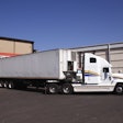 semi backing into a dock