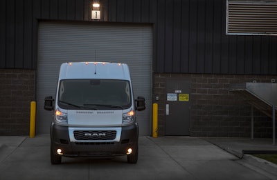 Promaster van at a dock