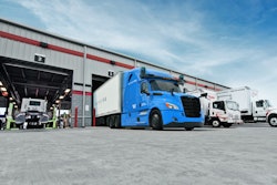 Wayme truck in a maintenance bay