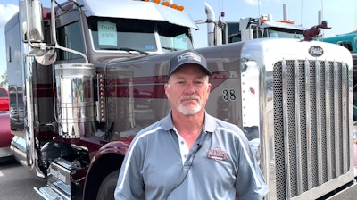 Dave Marti, the owner of eight-truck fuel hauling operation Dave Marti Trucking, showed his 2020 Peterbilt 389 at SuperRigs. Being involved in the fuel business, he knows electric trucks and cars are on the horizon, but he's not worried about his business yet.