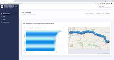 A report in the Fleet Compete software shows users how their mpg compares to the top performers.