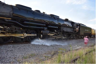 train going down the track