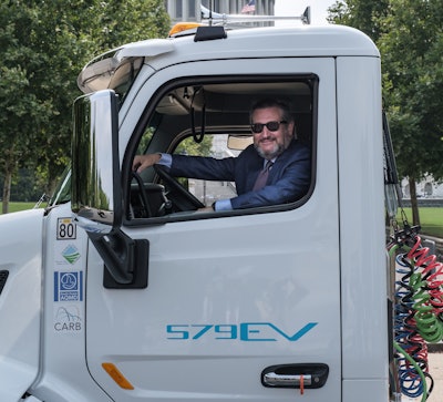 Ted Cruz in a Peterbilt