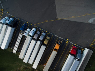 trucks parked