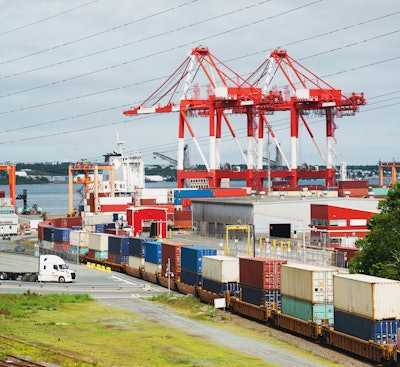 truck at a port