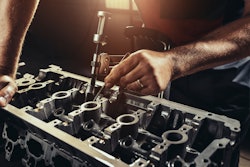 working on an engine